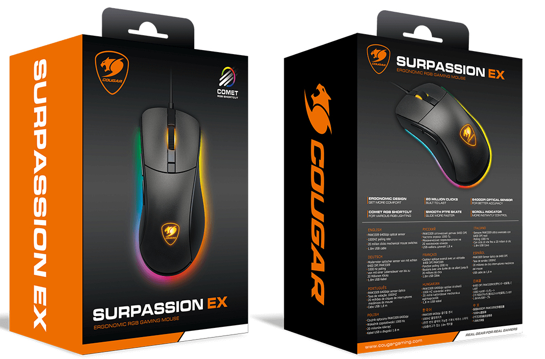 COUGAR CGR-WOMB-SEX mouse Gaming Ambidextrous USB Type-A Optical 6400 DPI – image 8