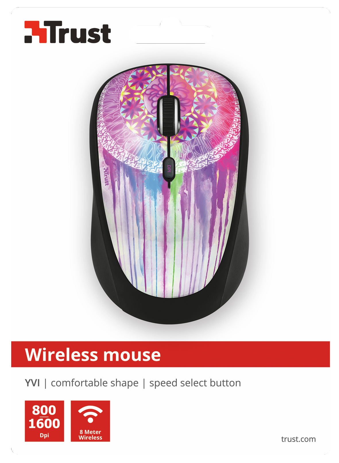 Trust 20252 mouse Travel Ambidextrous RF Wireless Optical 1600 DPI – image 5