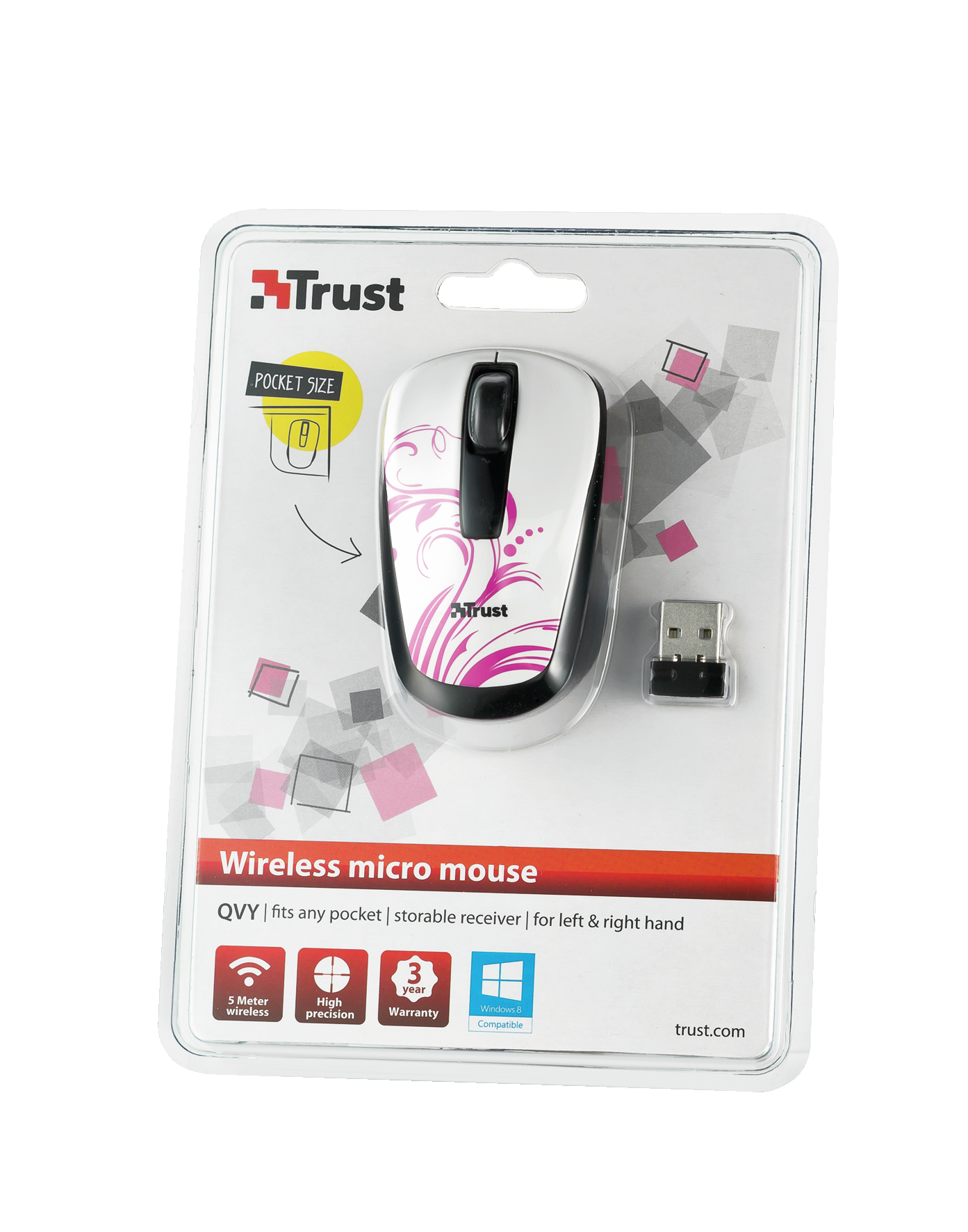 Trust 18724 mouse Office Ambidextrous RF Wireless Optical – image 3