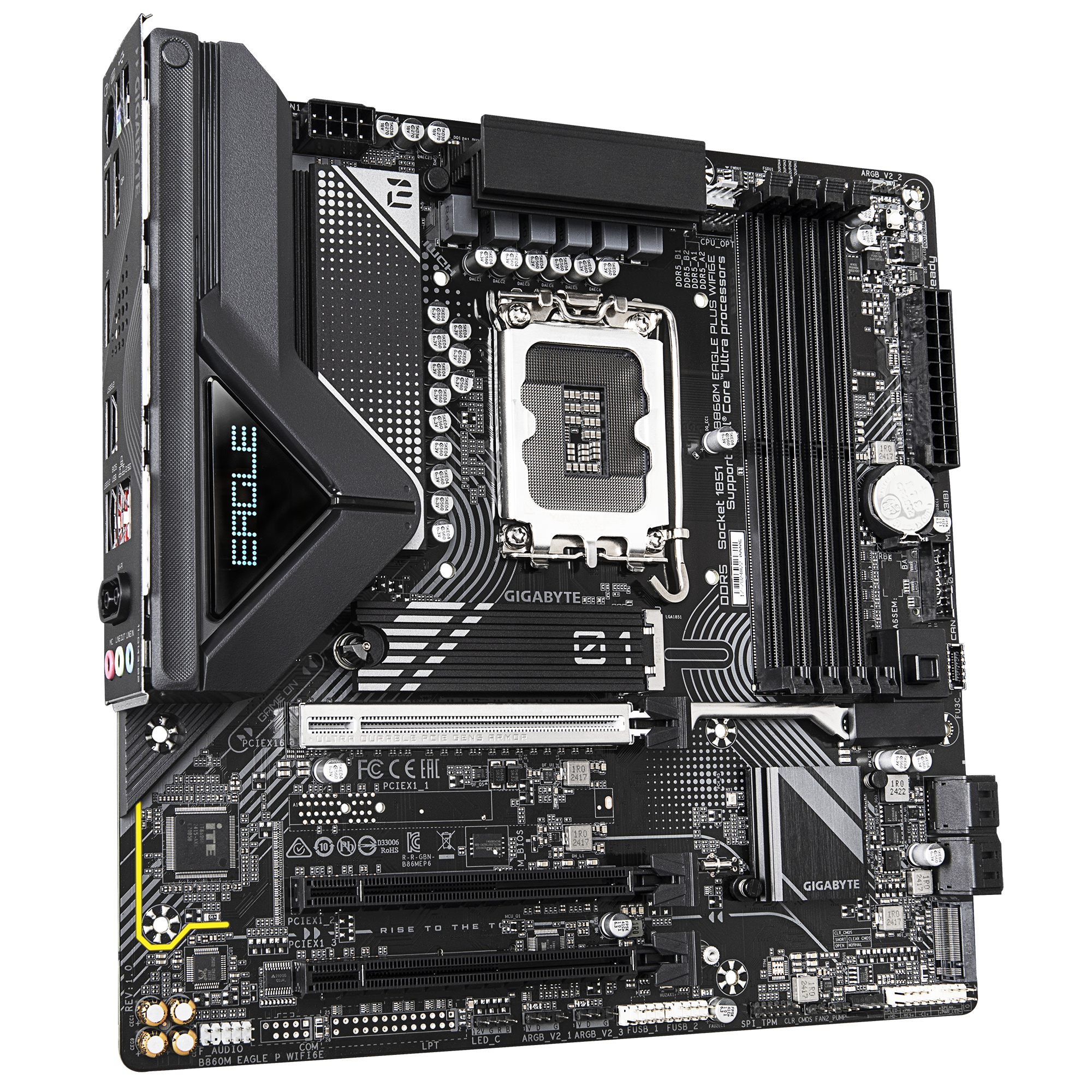 Tarjeta Madre Gigabyte B860M EAGLE PLUS WIFI6E - Socket 1851 - 4xDDR5 - 5600/7400(OC)/9066(OC)MHz - HDMI - DisplayPort - Micro ATX - B860M EAGLE P WIFI6E Tarjeta Madre Gigabyte B860M EAGLE PLUS WIFI6E - Socket 1851 - 4xDDR5 - 5600/7400(OC)/9066(OC)MHz - HDMI - DisplayPort - Micro ATX - B860M EAGLE P WIFI6E