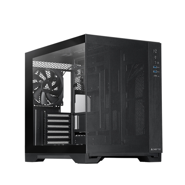 Chieftec mATX Gehuse GM-30B-M-OP black Cubo Nero