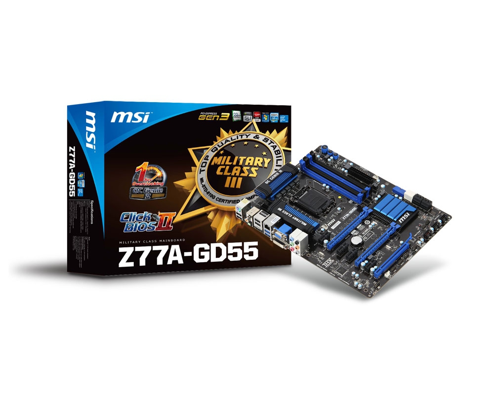 MSI Z77A-GD55 motherboard LGA 1155 (Socket H2) ATX – image 4