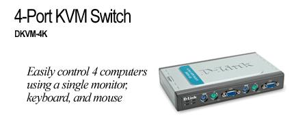D-Link DKVM-4 4-PORT KVM SWITCH