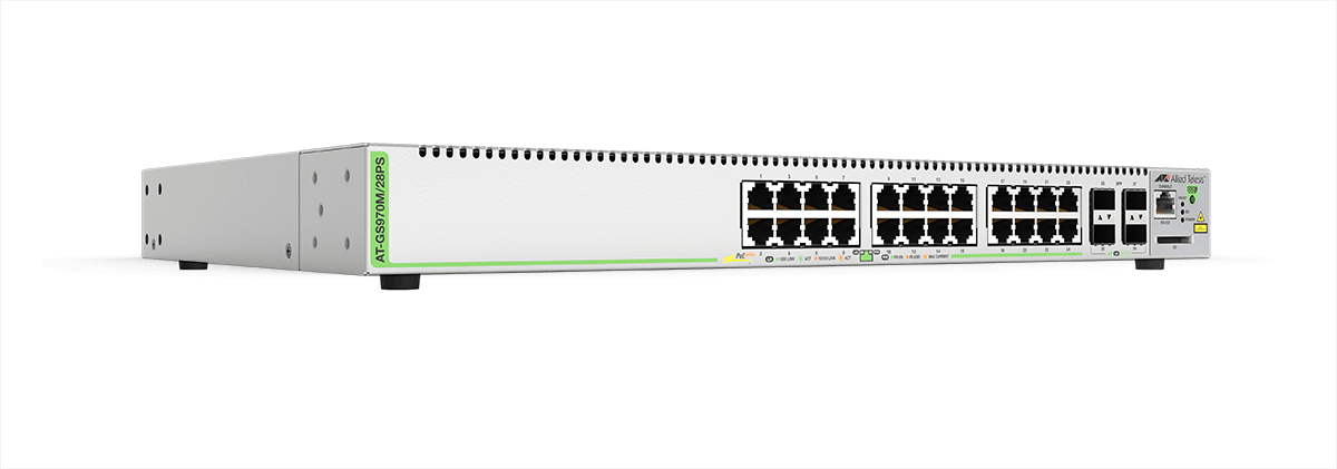 Allied Telesis GS970M/28PS Managed L3 Gigabit Ethernet (10/100/1000) Power over Ethernet (PoE) Grey