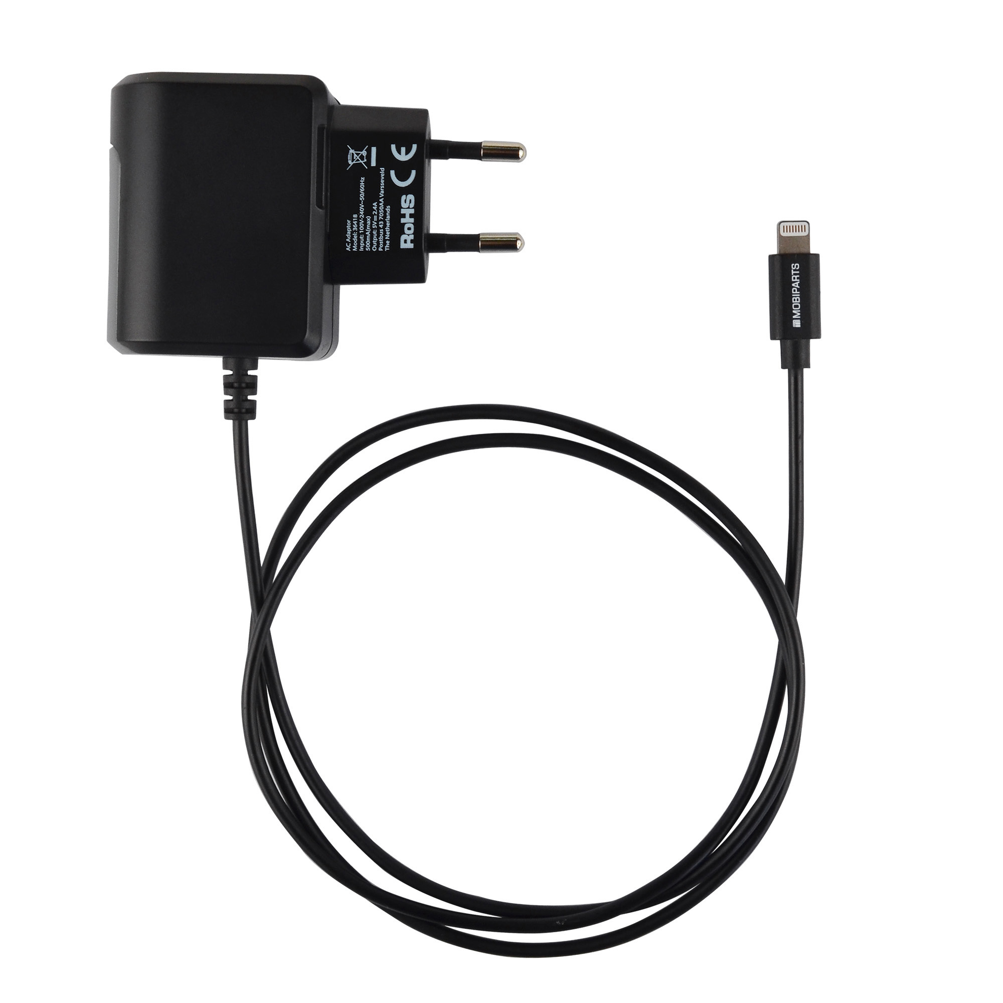 Mobiparts Wall Charger Apple Lightning 2.4A Black – image 2