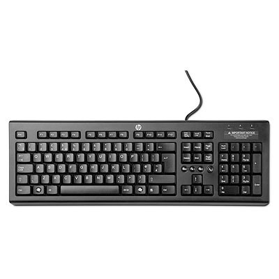 HP WZ972AA keyboard Office USB Black