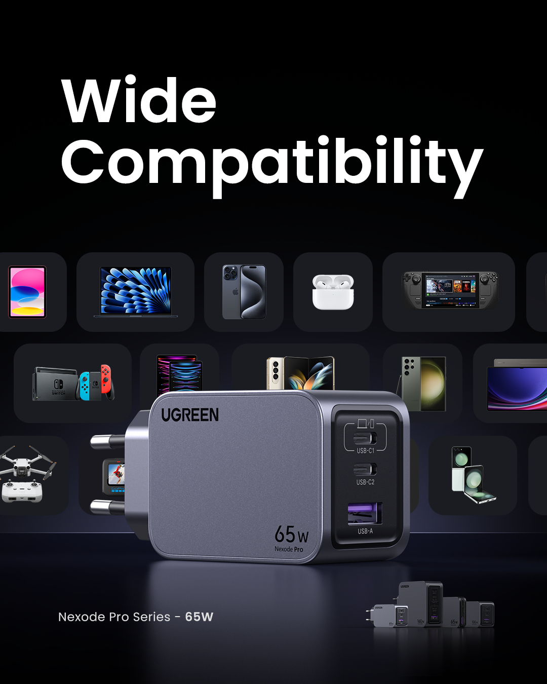 Ugreen 25871 mobile device charger Universal Grey AC Fast charging Indoor – image 5