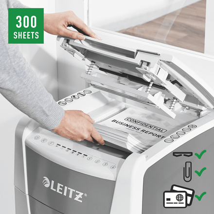 Leitz IQ Autofeed Office 300 Automatischer Aktenvernichter Partikelschnitt P4 – Foto 9 von 11