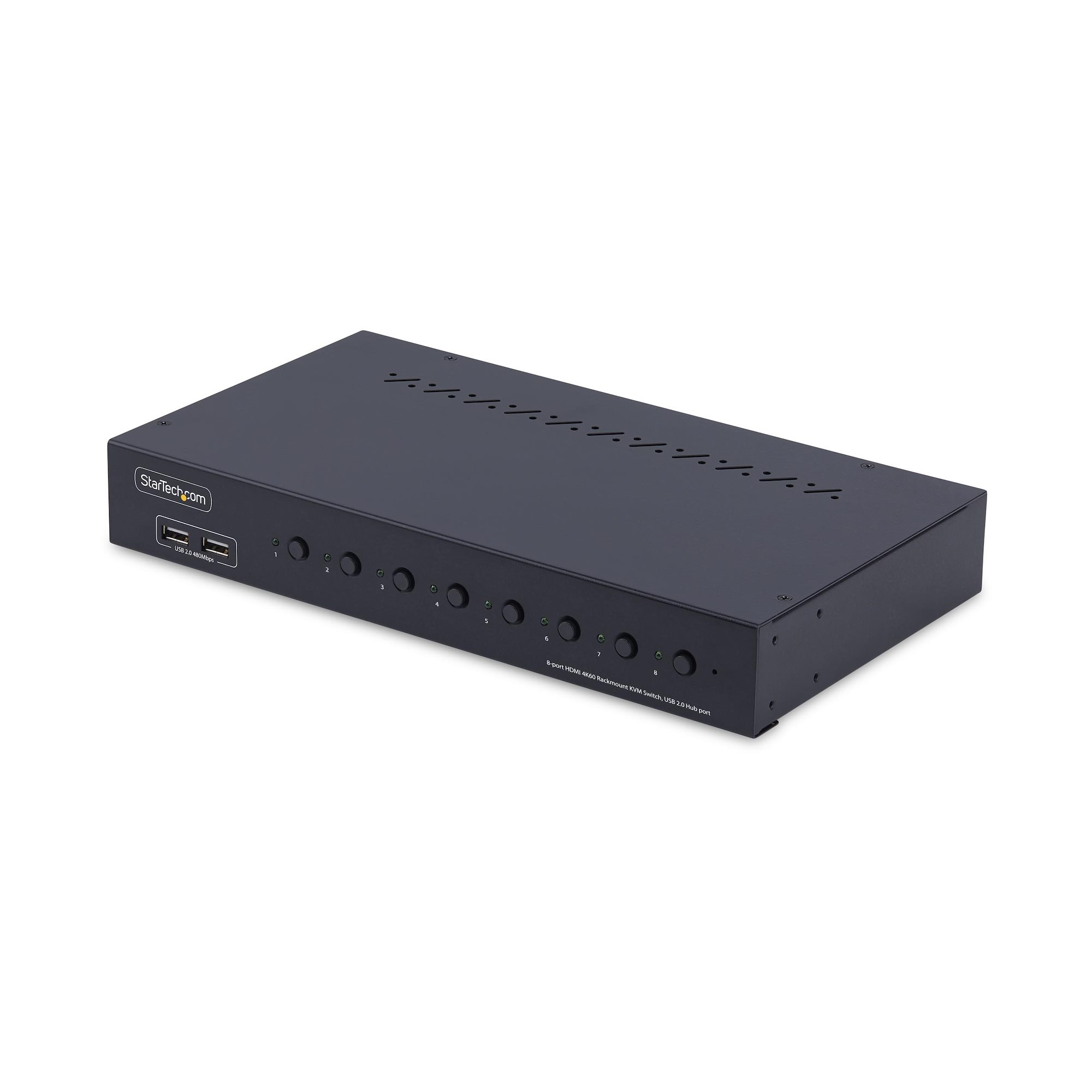 StarTech.com KVM Switch HDMI a 8 Porte con Kit Rack da 1U, 4K 60Hz HDMI 2.0, hub USB a 4 Porte, Commutazione con Tasti a Scelta