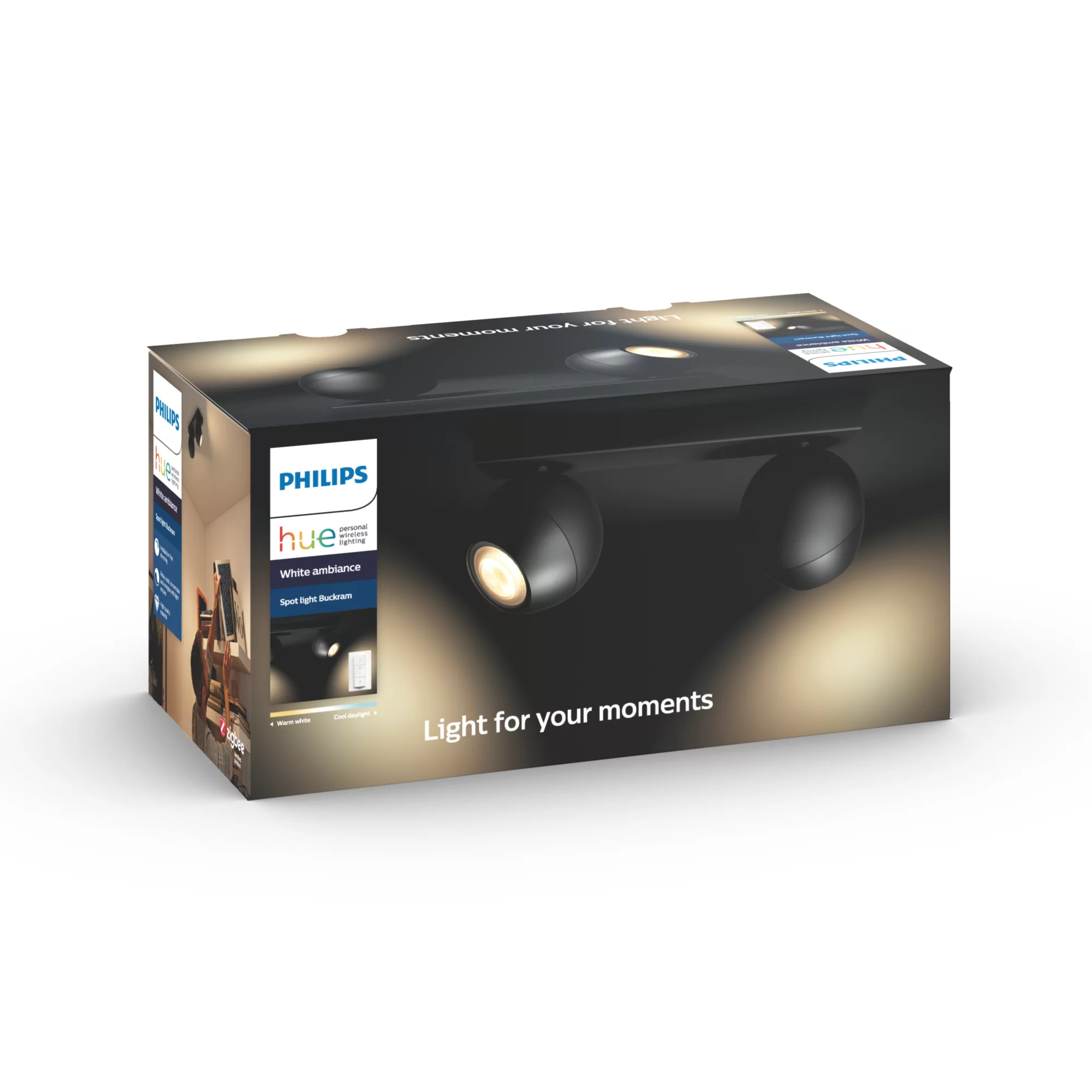 Philips by Signify Philips Hue White ambience Buckram double spotlight – image 9