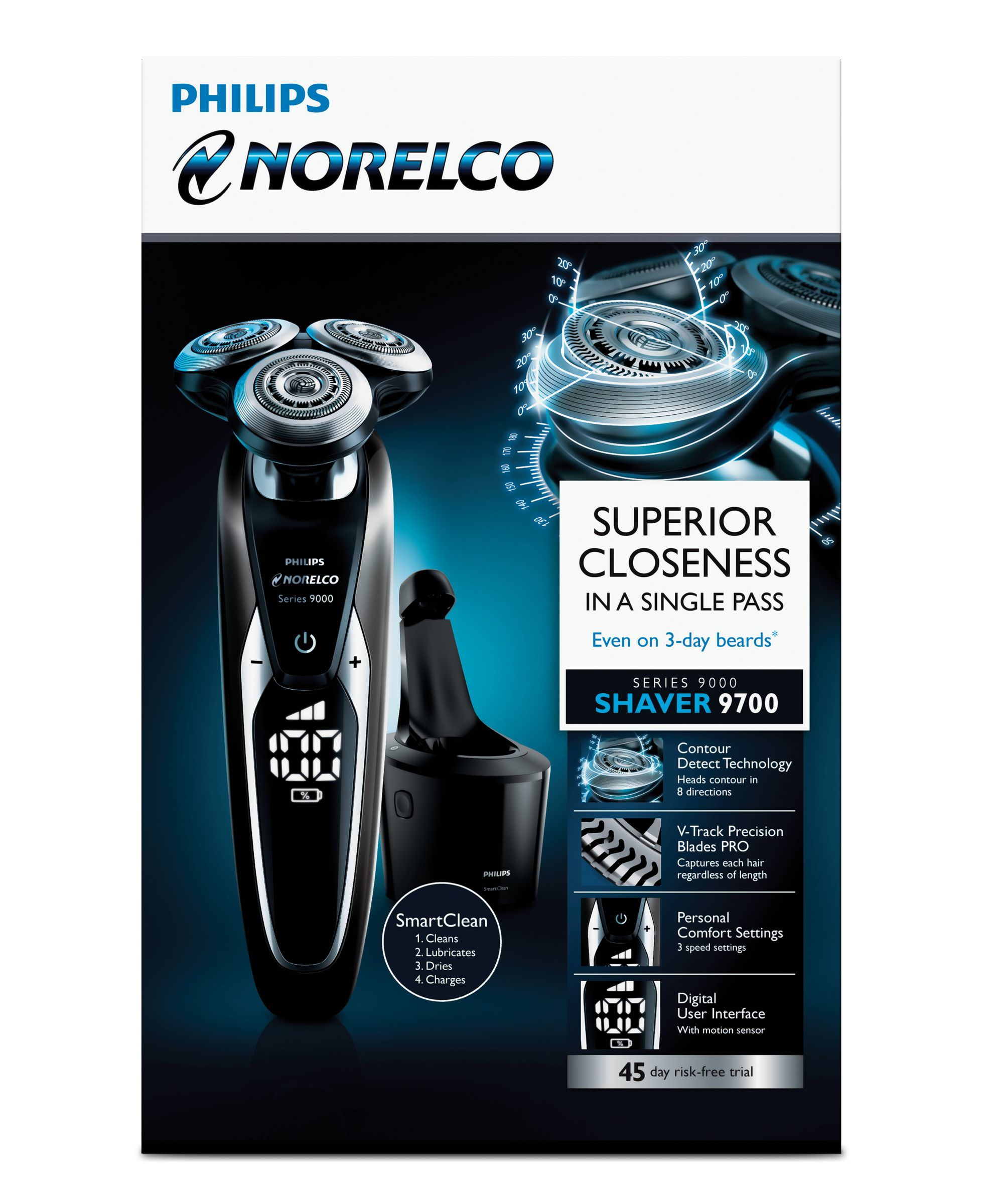 Philips Norelco Shaver 9700 S9721/84 men's shaver Rotation shaver Trimmer Black, Grey – image 4