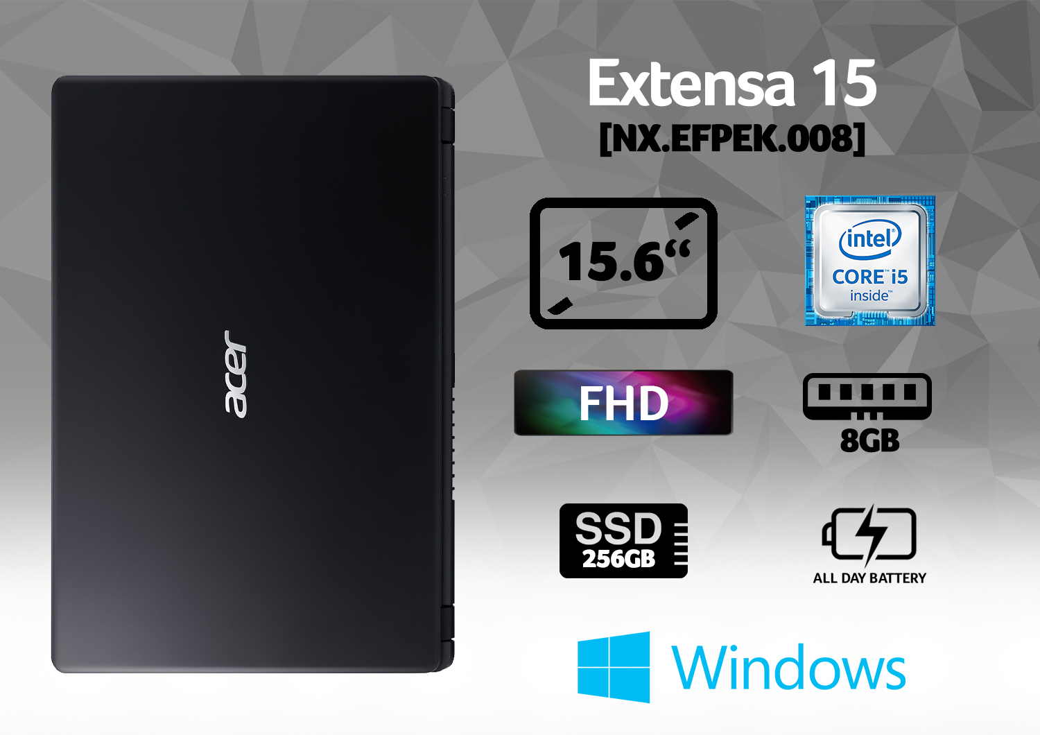 Acer Extensa 15 EX215-51K-50P0 Intel® Core™ i5 i5-6300U Laptop – image 8