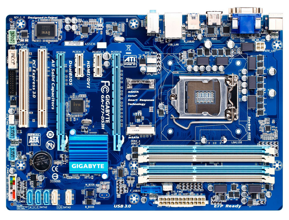 GIGABYTE GA-Z77-DS3H motherboard Intel Z77 LGA 1155 (Socket H2) ATX – image 2