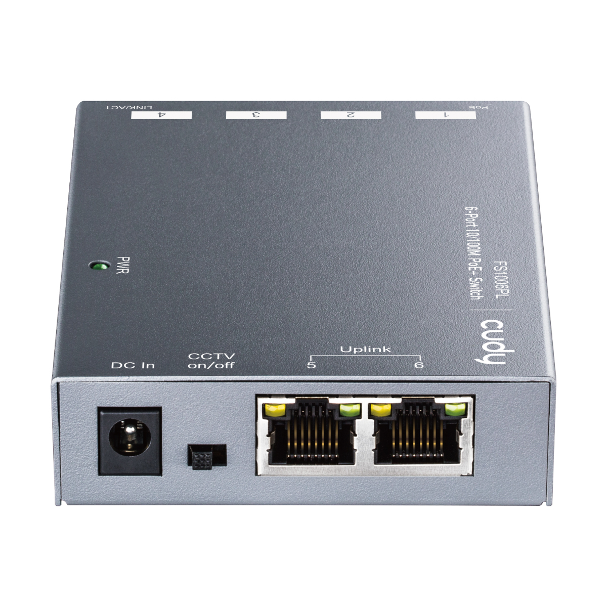 Cudy FS1006PL network switch Fast Ethernet (10/100) Power over Ethernet (PoE) Grey – image 2