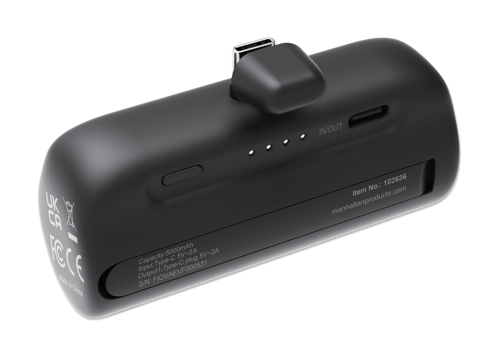 Manhattan Power Bank with integrated USB-C plug – image 6