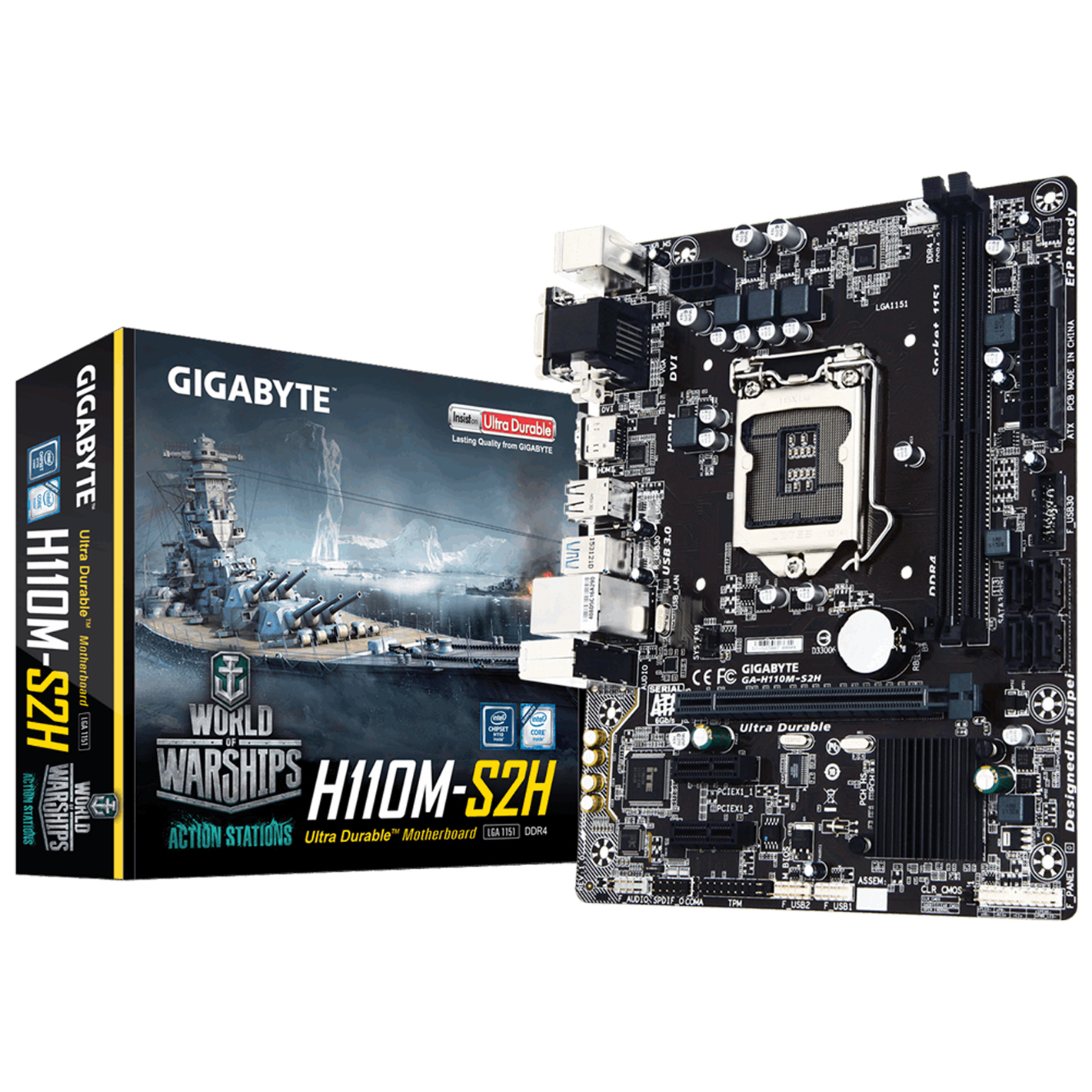 GIGABYTE GA-H110M-S2H motherboard Intel® H110 LGA 1151 (Socket H4) micro ATX – image 1