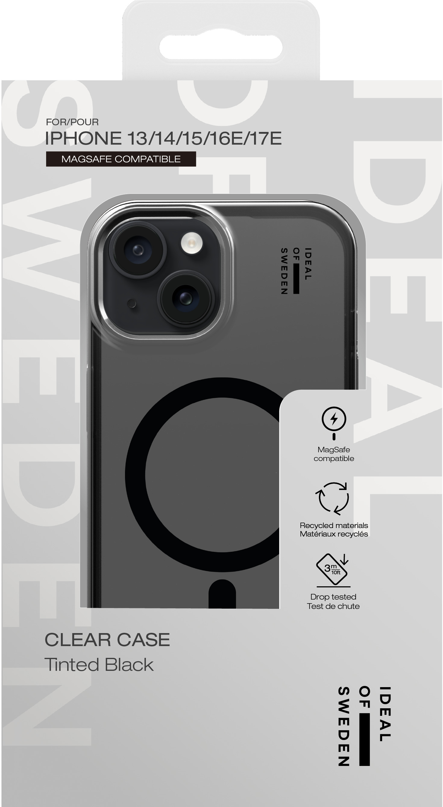 iDeal of Sweden Clear Case MagSafe iPhone 13 / 14 / 15 / 16e / 17e Tinted Black – image 4