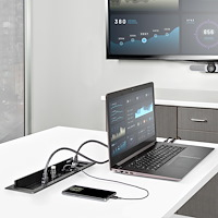 StarTech.com Conference Table Box for AV Connectivity & Power/Charging - 4K HDMI output with HDMI, DP, & VGA Inputs, GbE, Audio - Charging Station w/ 2x USB-A & – image 9