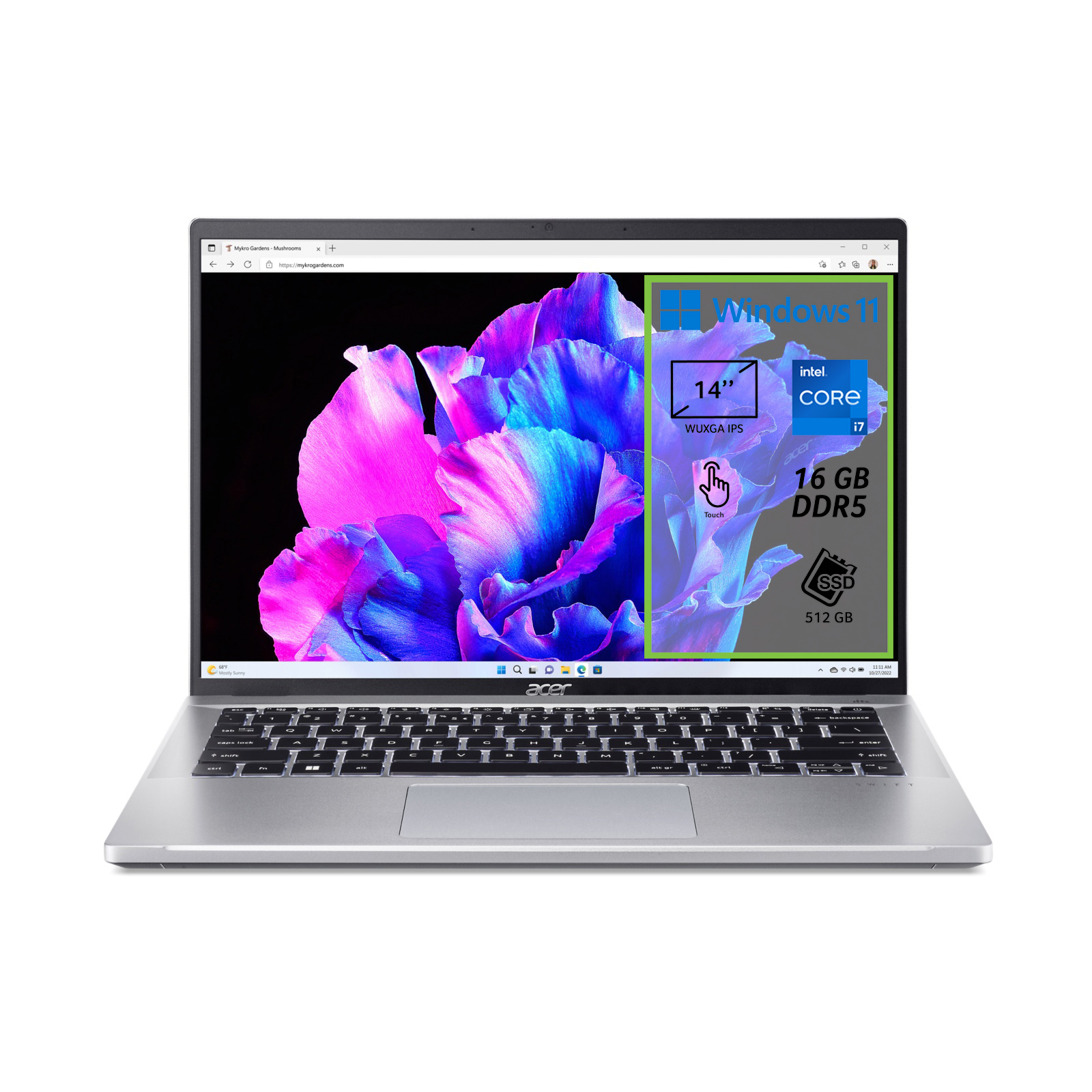Acer Swift Go 14 SFG14-71T-70HC Intel® Core™ i7 i7-13700H Laptop