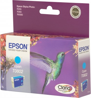 Epson T0802 Cyan Ink Cartridge – image 3