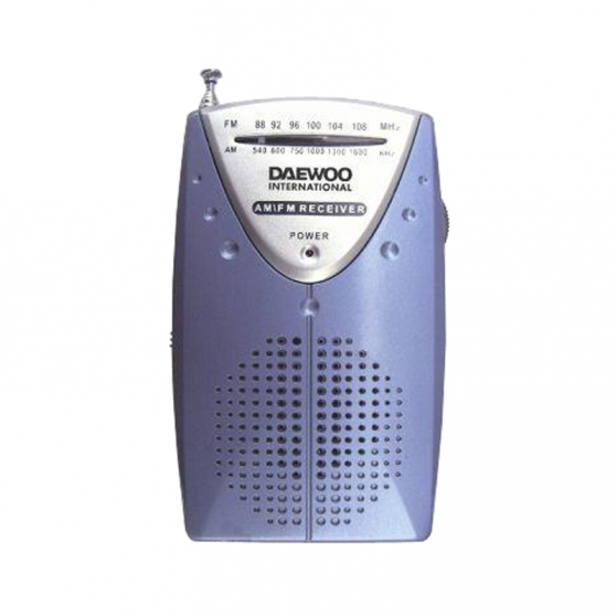 Daewoo DRP-10 radio Portable Analog Purple, Silver