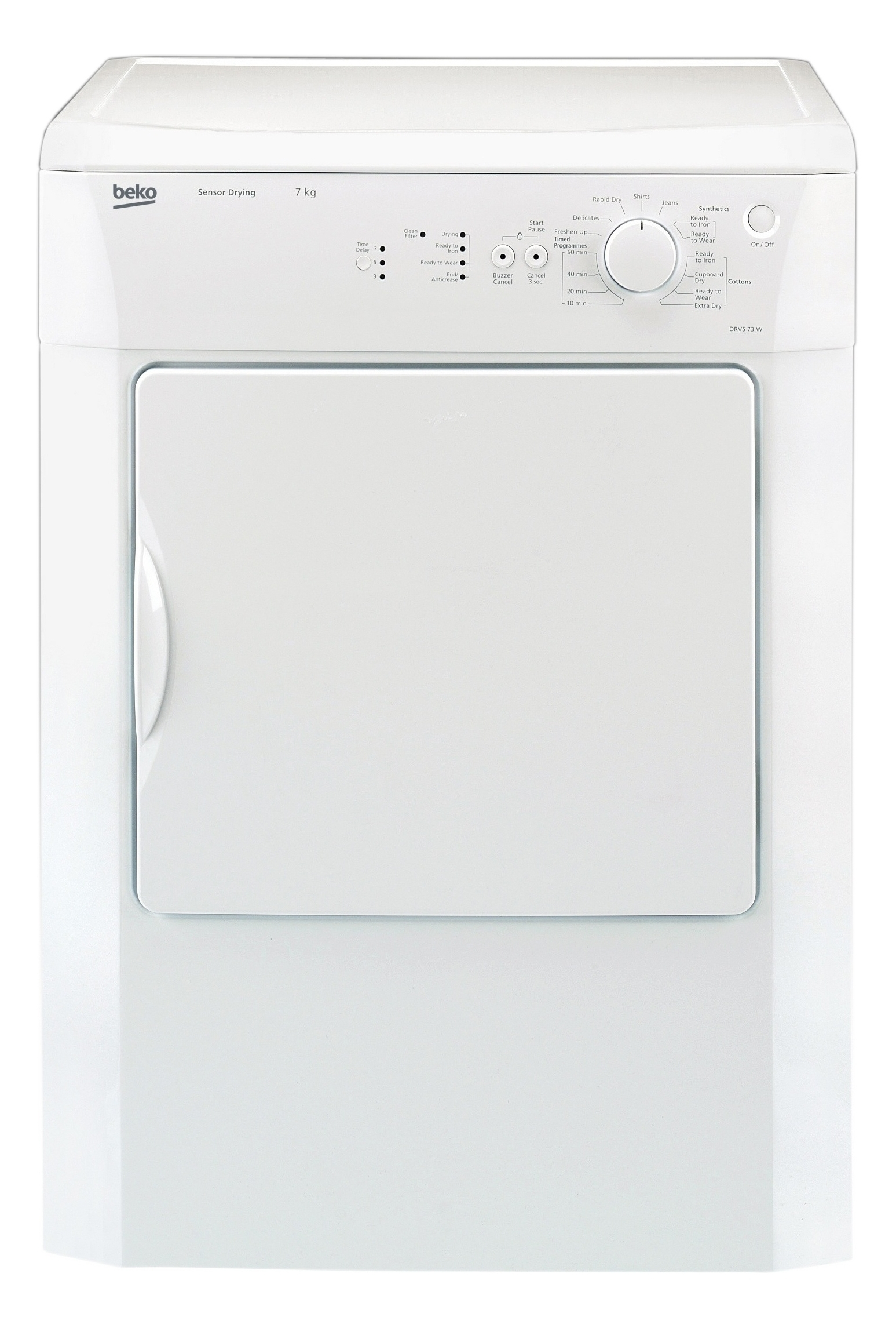Beko DRVS73W tumble dryer Freestanding Front-load – image 1