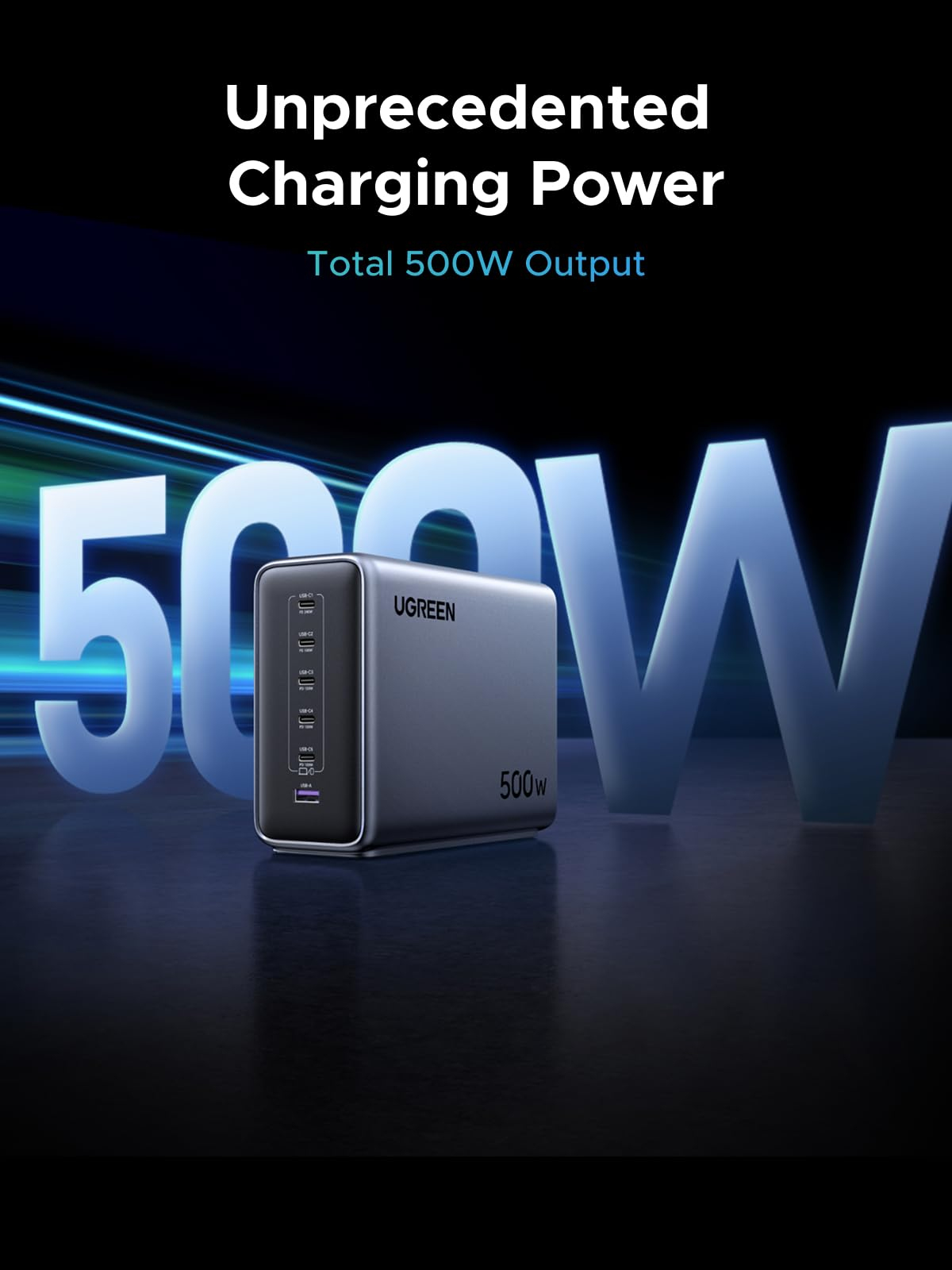 Ugreen 55549B mobile device charger Universal Grey AC Fast charging Indoor – image 2