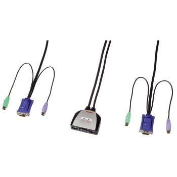 Hama KVM-Switch "S1100" 2-Port – image 1