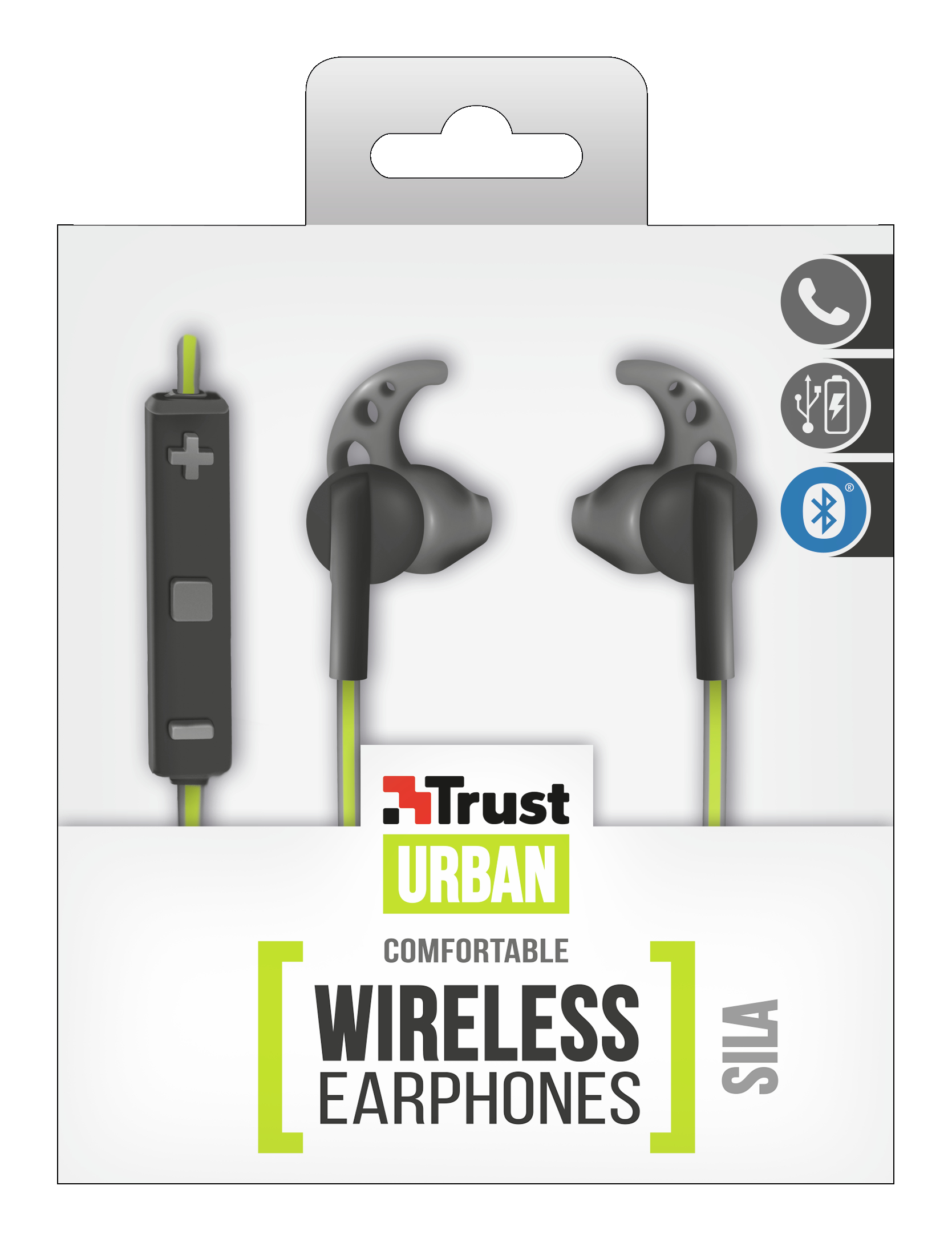 Trust Sila Headset Wireless In-ear Sports Micro-USB Bluetooth Black, Lime – image 4