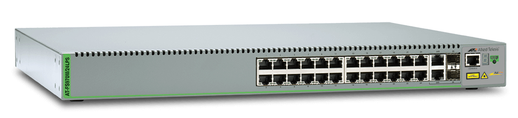 Allied Telesis FS970M/24LPS Managed L3 Fast Ethernet (10/100) Power over Ethernet (PoE) Grey