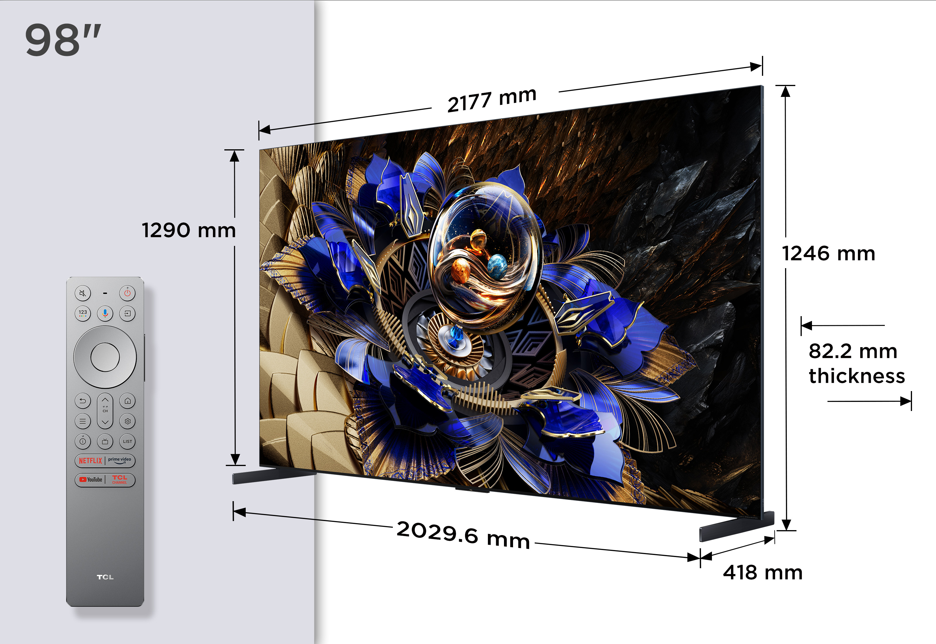 TCL 98X11K QD‑MiniLED 98 (248 cm) Google TV 4K UHD Bang Olufsen Smart TV 144–240 Hz — photo 4