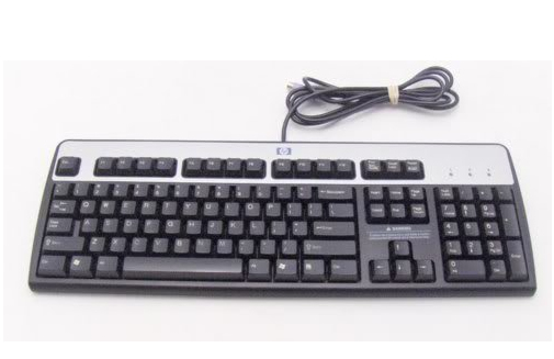 HP 434820-081 keyboard PS/2 Danish Black, Silver – image 1