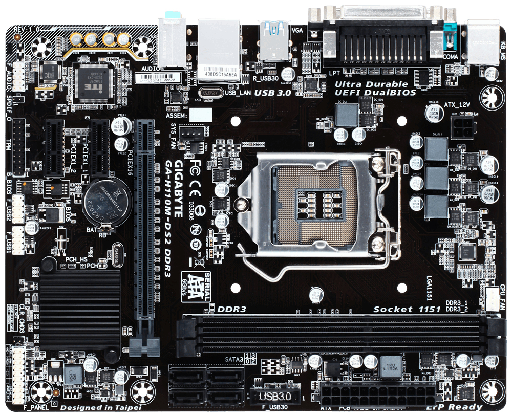GIGABYTE GA-H110M-DS2 DDR3 (rev. 1.0) – image 2