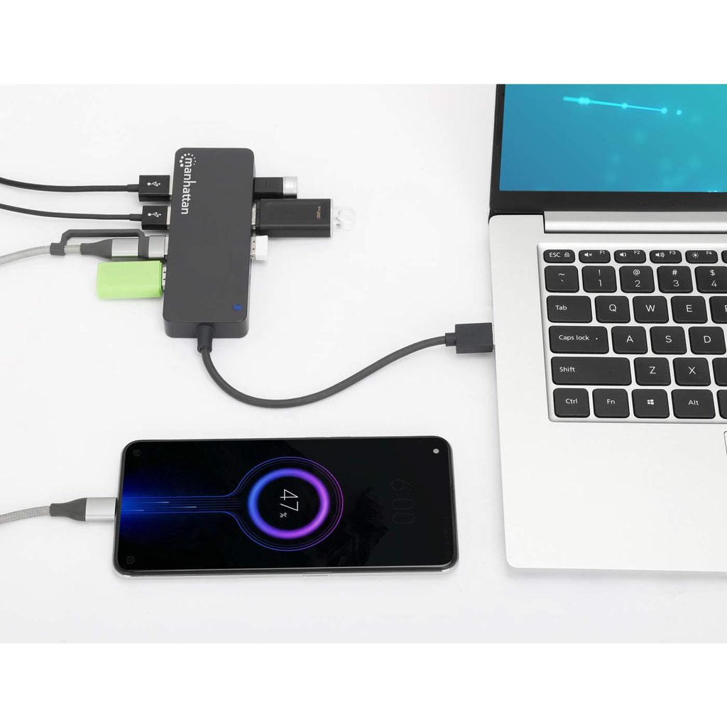 Manhattan USB-A Dock/Hub, Ports (x7): USB-A (x7), 5 Gbps (USB 3.2 Gen1 aka USB 3.0), External Power Supply Not Needed, Cable – image 7