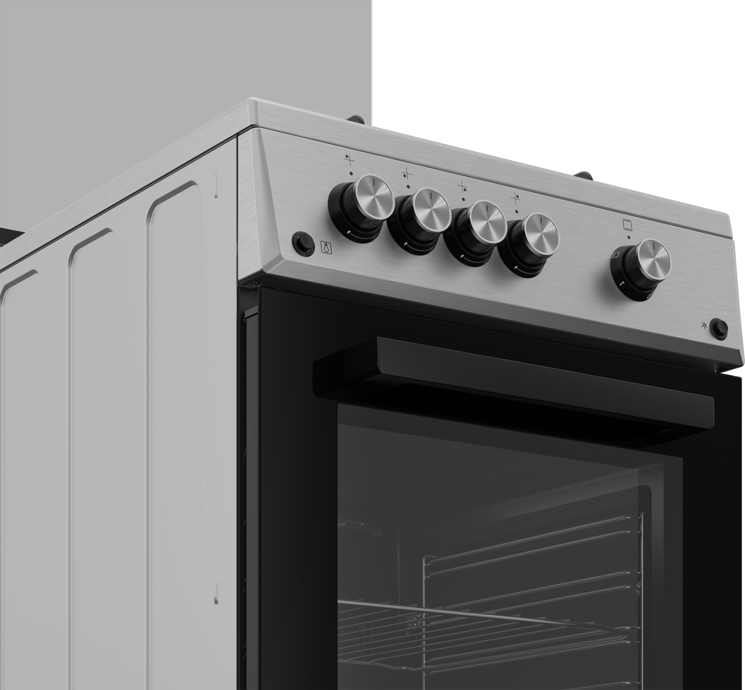 Beko FSG52010GXC cooker Freestanding cooker Gas Black, Stainless steel – image 4