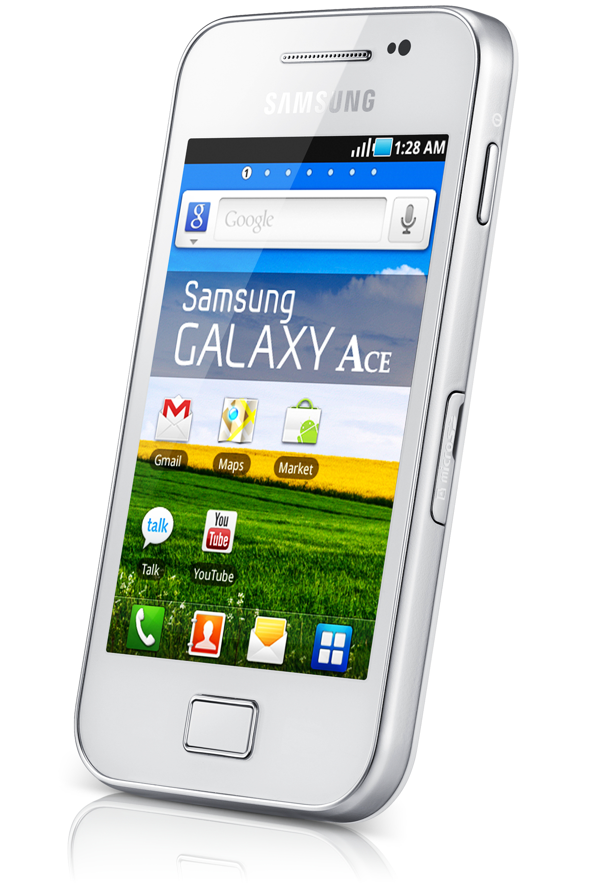 Samsung Galaxy Ace 8.89 cm (3.5") Single SIM Android 2.3 3G Micro-USB B 1350 mAh White – image 2