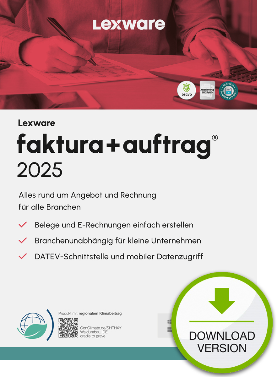 Lexware fakturaauftrag 2025 Download Jahresversion (365-Tage) Contabilità 1 anno/i