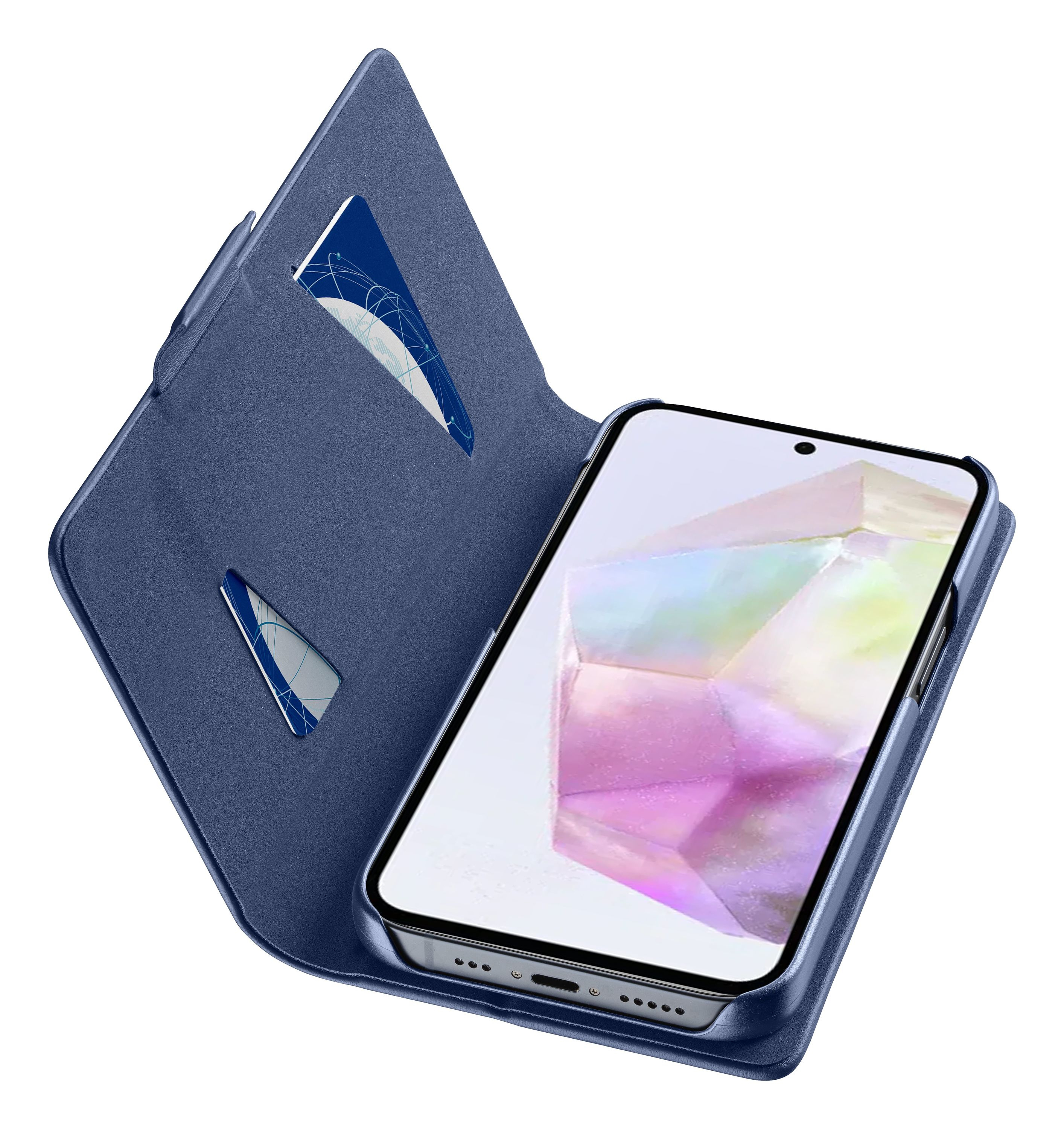 Cellularline Book - Galaxy A36/A56 Custodia a libro con tasca portatessera e chiusura magnetica