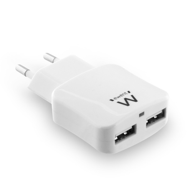 Ewent EW1302 cargador de dispositivo móvil Universal Blanco Corriente alterna Interior