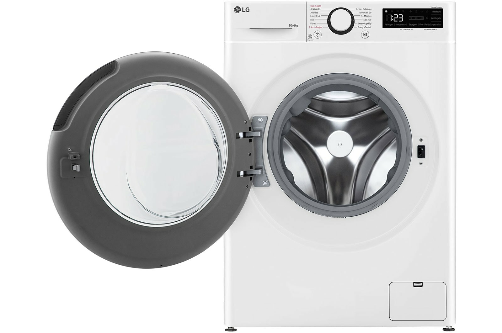 LG F4DR5010S6W washer dryer Freestanding Front-load White – image 1