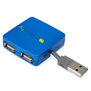 Techly IUSB2-HUB4-480BL interface hub 480 Mbit/s Blue – image 1