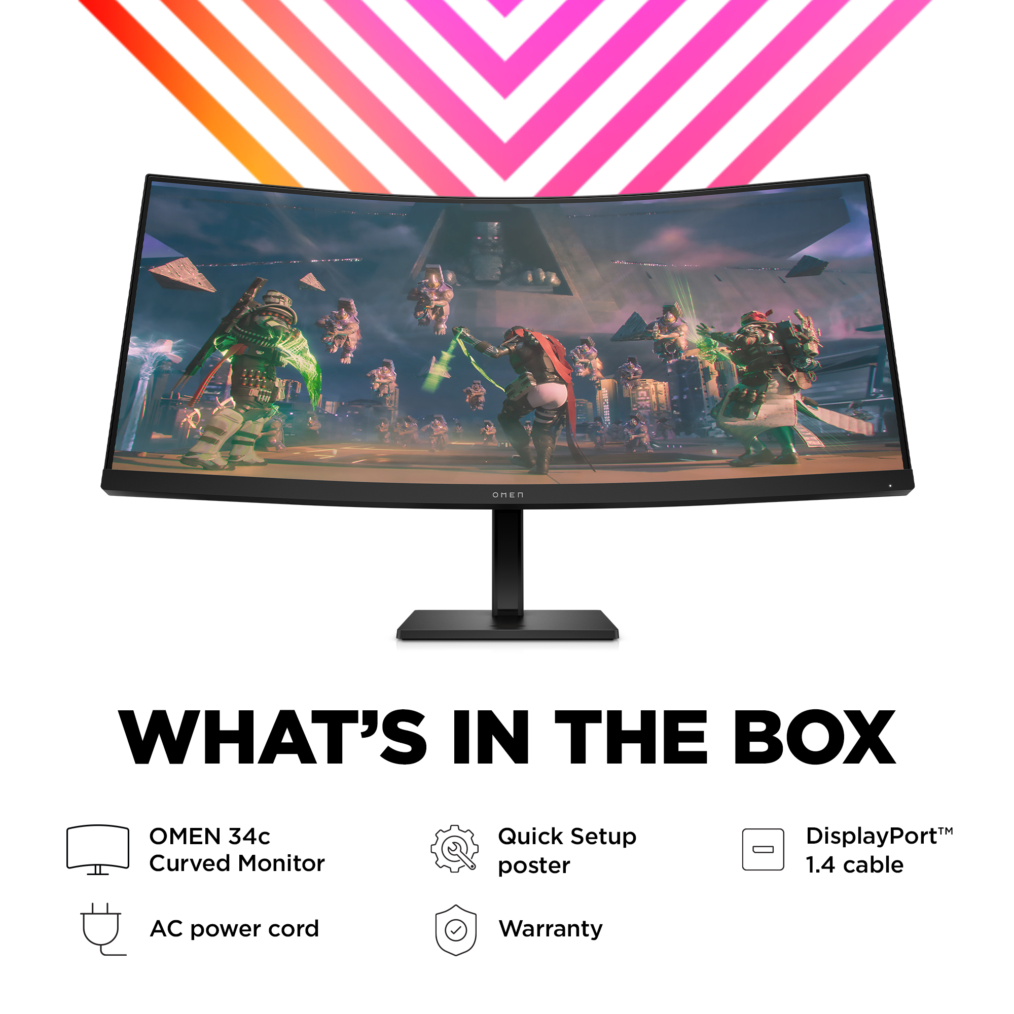 HP OMEN by HP 34 inch WQHD 165Hz Curved Gaming Monitor - OMEN 34c – image 6