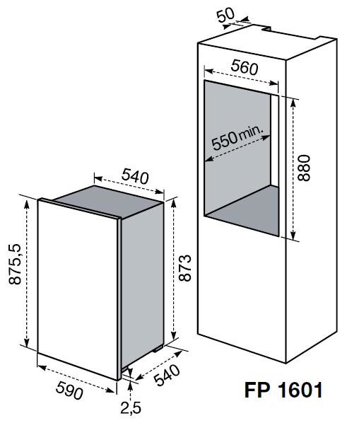 Electrolux FP1601 fridge Built-in – image 2
