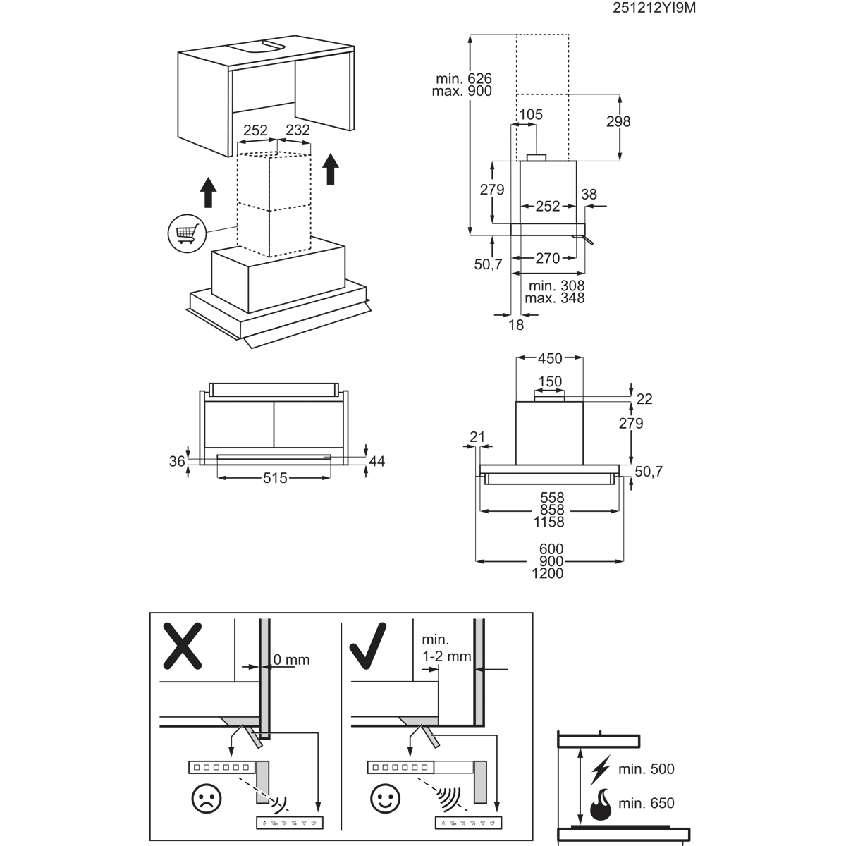 AEG GDE689HB Built-in Black 445 m³/h – image 7