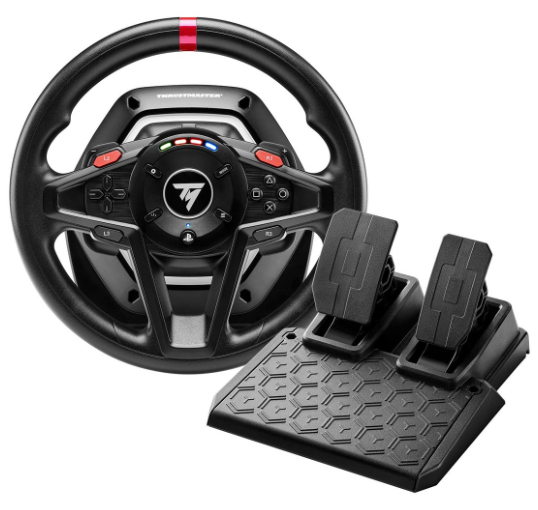 Thrustmaster T128-P Simtask Pack Black USB Steering wheel + Pedals Analogue / Digital PC, PlayStation 4, PlayStation 5