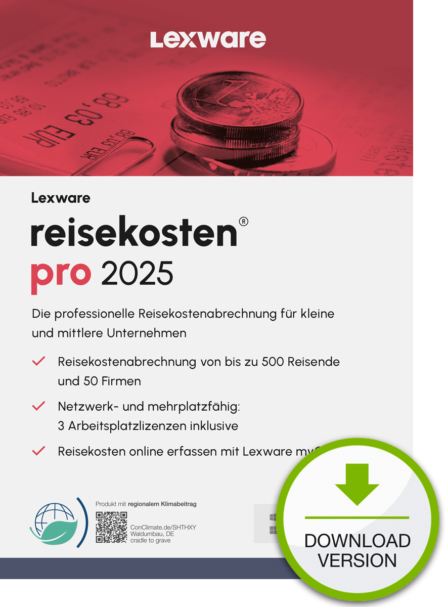 Lexware reisekosten pro 2025 "unbegrenzte Laufzeit" Download Contabilità
