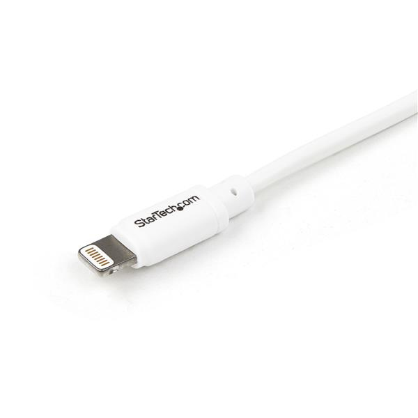 StarTech.com Dual-Port Car Charger - USB with Built-in Lightning Cable - White – image 3