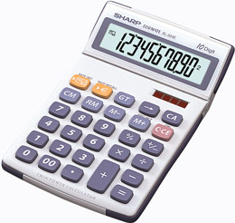 Sharp EL-334EB calculator Pocket Basic White