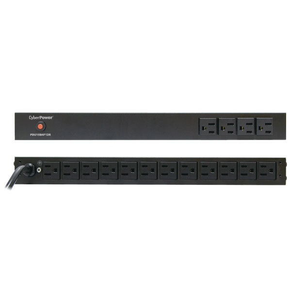 CyberPower PDU15B4F12R power distribution unit (PDU) 16 AC outlet(s) 1U Black – image 2