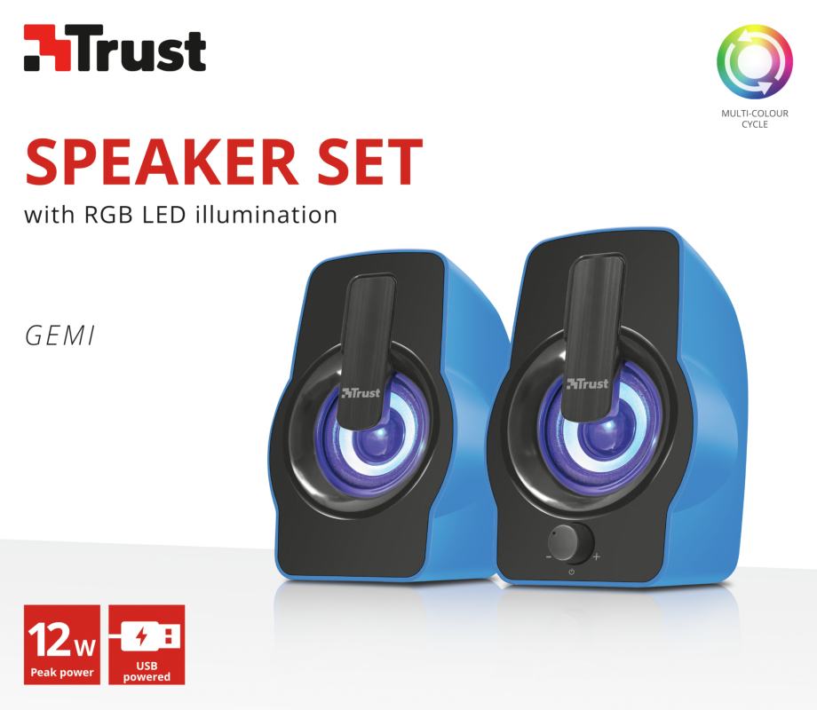 Trust Gemi Black, Blue Wired – image 5